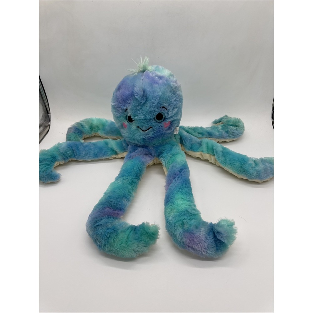 Toy Tie Dye Octopus Plush 20" Large pastel rainbow Squishy Stuffed Animal